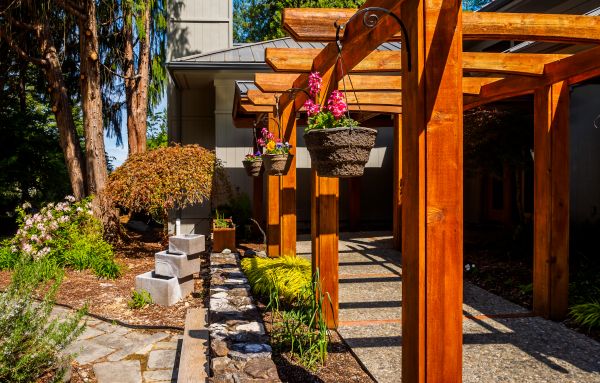 Cedar Pergola Installation