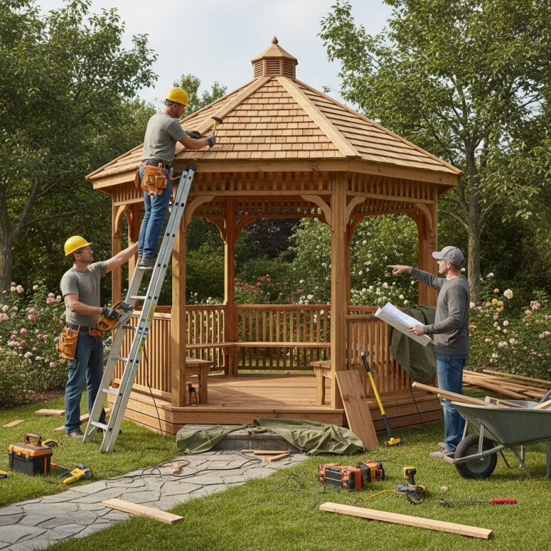 Wooden Pergola Building
