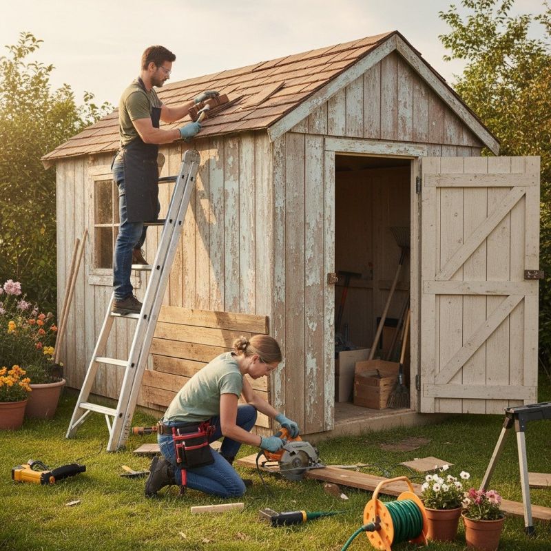 Wood Shed Repair in Conroe, TX